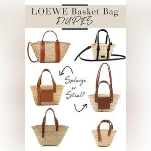 MANGO Basket Bag Double Strap NEW